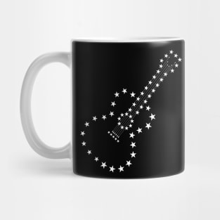 Acoustic guitar made of stars white Mug